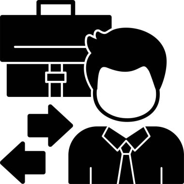 İş adamı ikonu. vektör illüstrasyonu