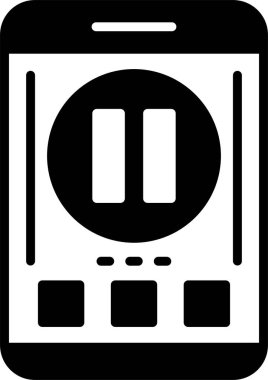 Web simgesini basit illüstrasyonla duraklat