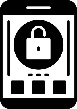 Web simgesinin kilidini aç basit illüstrasyon