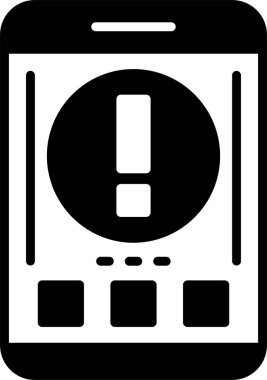 Uyarı web simgesi basit illüstrasyon