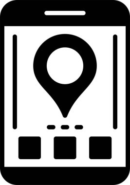 konum pin simgesi, vektör illüstrasyonu basit tasarım