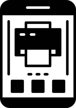 yazıcı web simgesi basit illüstrasyon