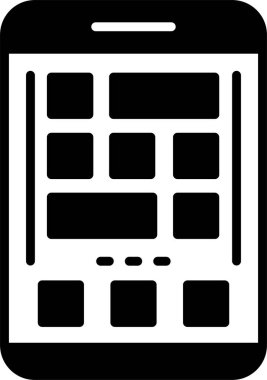 Izgara ağ simgesi basit illüstrasyon