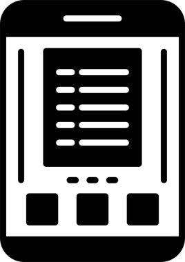 düz simge listesi, vektör illüstrasyonu