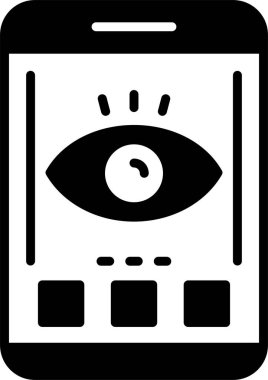 Kamera simgesi, vektör illüstrasyonu