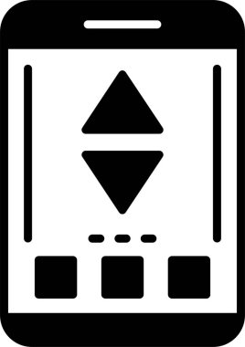 Cep telefonu. Web simgesi basit tasarım