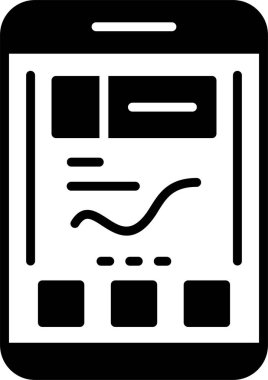 Grafikli analitik simgesi, vektör illüstrasyonu basit tasarım