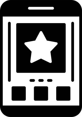 yıldız web simgesi, vektör çizim