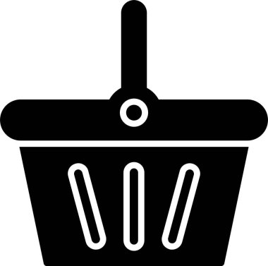 Alışveriş Sepeti simgesini, basit vektör çizim  