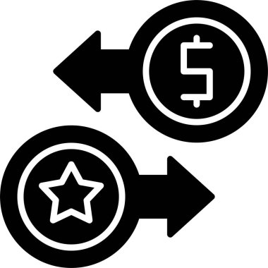 Dolar. Web simgesi basit illüstrasyon