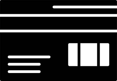 Kredi kartı simgesi, vektör illüstrasyonu