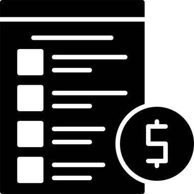 Bütçe web simgesi vektör illüstrasyonu 