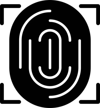 Biyometrik kimlik doğrulamasının illüstrasyon simgesi