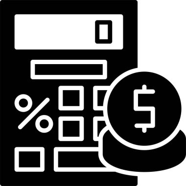 hesap makinesi web simgesi, vektör illüstrasyonu 