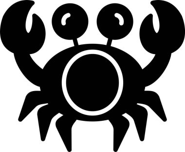 Hayvan Yengeci simgesi, vektör illüstrasyonu