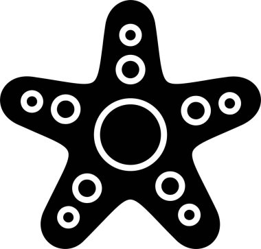 Denizyıldızı. Web simgesi vektör illüstrasyonu 