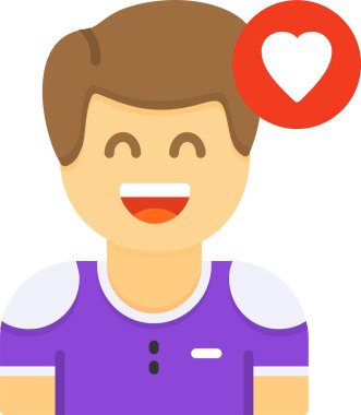 Man avatar simgesi, vektör illüstrasyonu basit tasarım