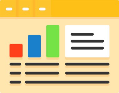 Google Analitik Web simgesi vektör çizimi