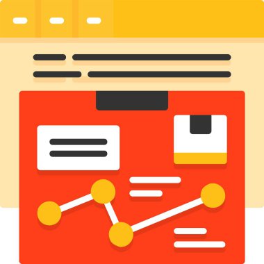 E-ticaret izleme web simgesi vektör illüstrasyonu