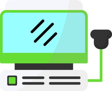 Ultrason makinesi web simgesi vektör çizimi
