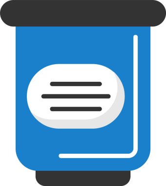 Çöp kutusu web simgesi vektör illüstrasyonu