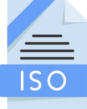 ISO dosya biçimi, web simgesi, vektör illüstrasyonu