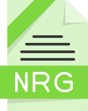 NRG dosya biçimi, web simgesi, vektör illüstrasyonu