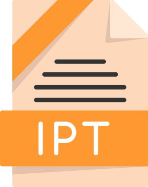 IPT dosya biçimi, web simgesi, vektör illüstrasyonu