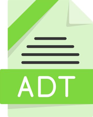  ADT dosya biçimi, web simgesi, vektör illüstrasyonu