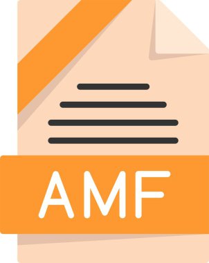 AFM dosya biçimi, web simgesi, vektör illüstrasyonu