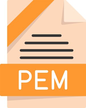 PEM dosya biçimi, web simgesi, vektör illüstrasyonu
