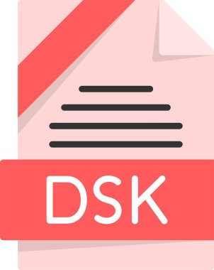 DSK dosya biçimi, web simgesi, vektör illüstrasyonu