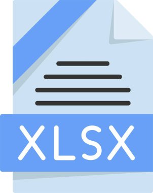 XLSX dosya biçimi, web simgesi, vektör illüstrasyonu