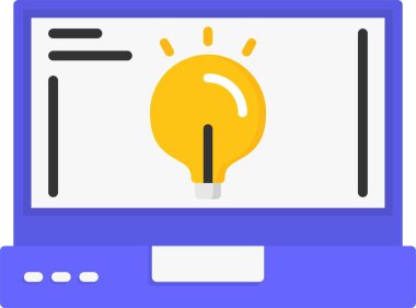 Ampul lambası simgesi, vektör illüstrasyonu