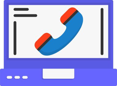 telefon web simgesi, vektör çizim