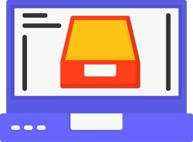 Bilgisayar. Web simgesi basit tasarım