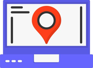 konum pin simgesi, vektör illüstrasyonu basit tasarım