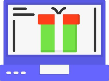 hediye web simgesi basit illüstrasyon