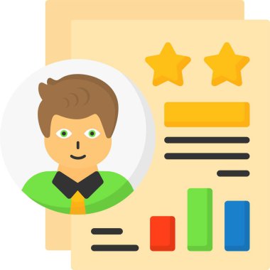 derecelendirme düz vektör simgesi