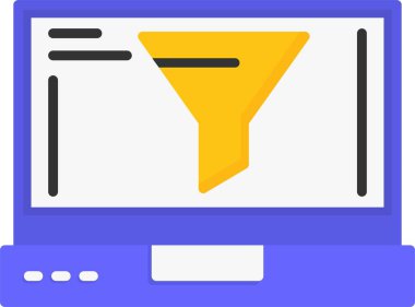 Filtre ağ simgesi basit illüstrasyon