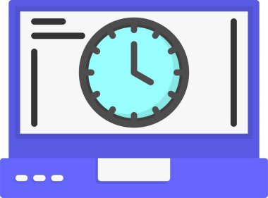 Saat. Web simgesi basit illüstrasyon 