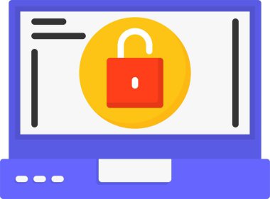 Web simgesinin kilidini aç basit illüstrasyon