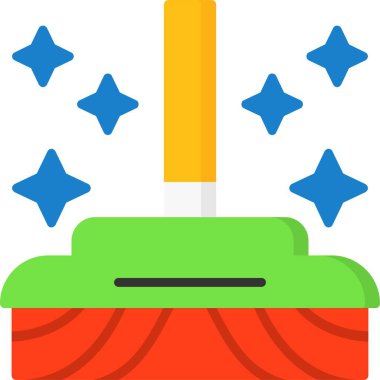 süpürge ağ simgesi vektör illüstrasyonu 