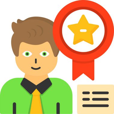 Rozet simgesi dolu bir adam - taslak biçimi