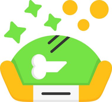 Evcil hayvan yatağı ikon vektör illüstrasyonu 