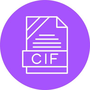 CIF dosya biçimi, web simgesi, vektör illüstrasyonu