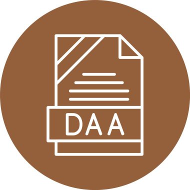 DAA dosya biçimi, web simgesi, vektör illüstrasyonu