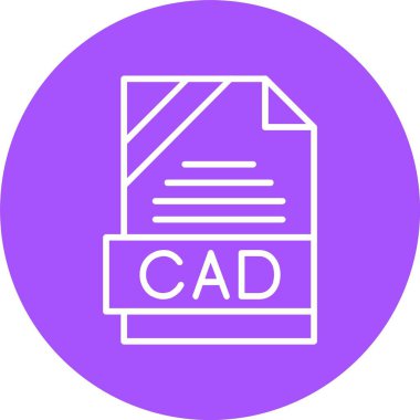 CAD dosya biçimi, web simgesi, vektör illüstrasyonu
