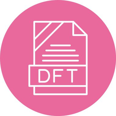 DFT file format, web icon, vector illustration clipart