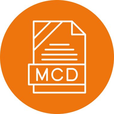 MCD dosya biçimi, web simgesi, vektör illüstrasyonu